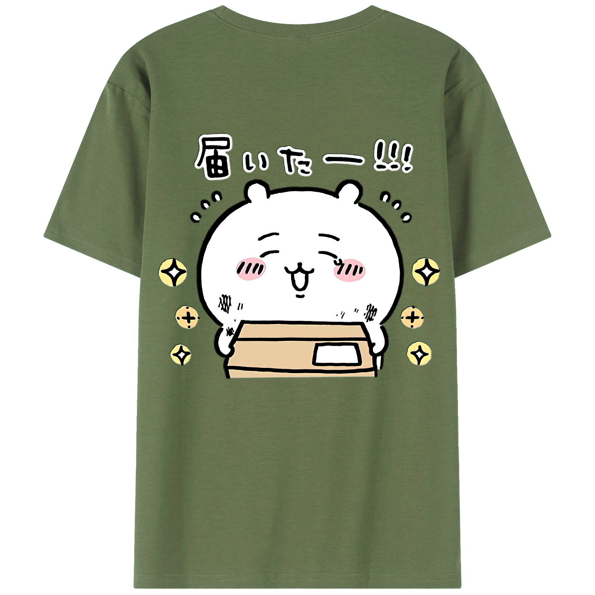 （画像用） ちいかわ ちいかわ Chii-kawa chiikawa 綿100％ メンズ半袖Tシャツ（バックプリント） 通気性